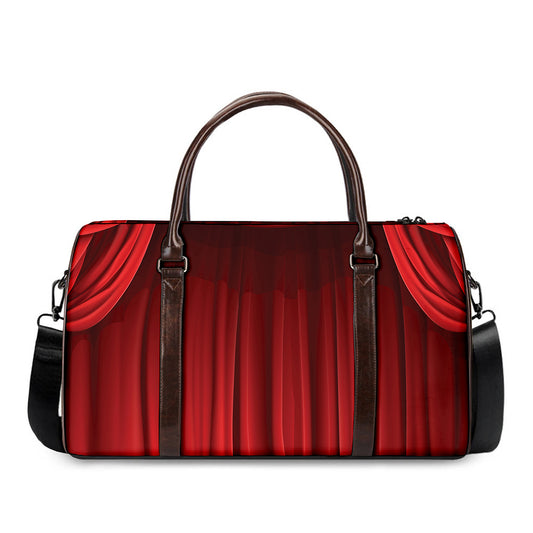 Red Curtain Theater Print Duffle Bag