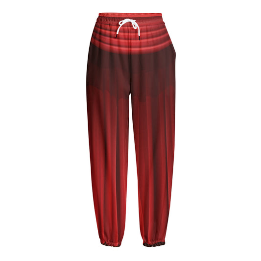 Red Curtain Theater Print Fleece Lined Knit Pants