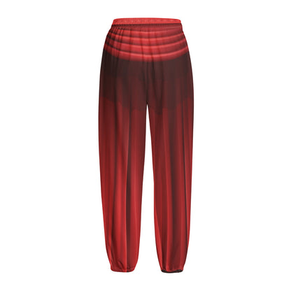 Red Curtain Theater Print Fleece Lined Knit Pants