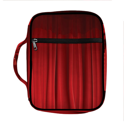 Red Curtain Theater Print Front Pocket Bible Bag