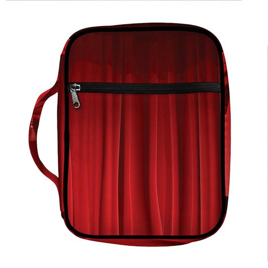 Red Curtain Theater Print Front Pocket Bible Bag