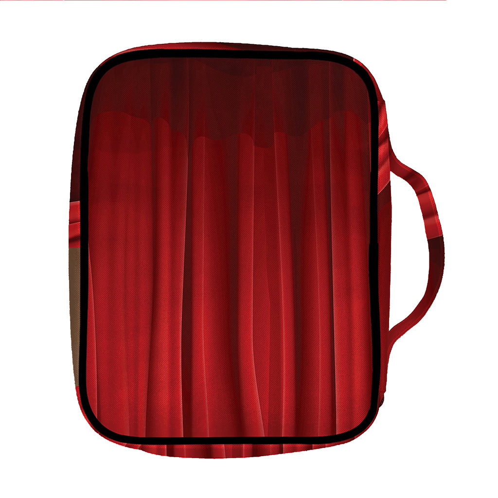 Red Curtain Theater Print Front Pocket Bible Bag