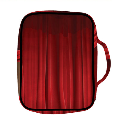 Red Curtain Theater Print Front Pocket Bible Bag