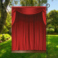 Red Curtain Theater Print Garden Flag
