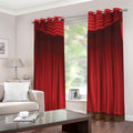 Red Curtain Theater Print Grommet Curtains
