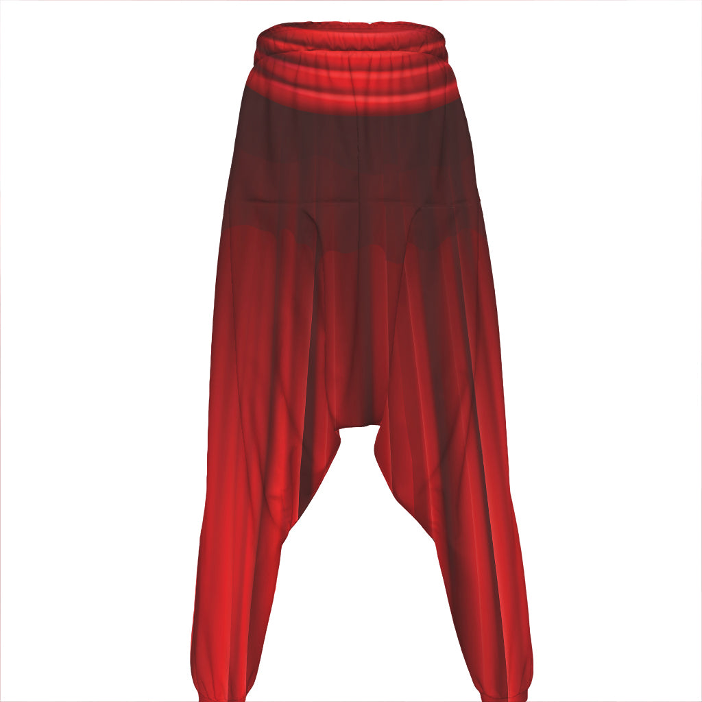Red Curtain Theater Print Hammer Pants