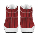 Red Curtain Theater Print High Top Leather Sneakers