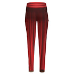 Red Curtain Theater Print High-Waisted Pocket Leggings