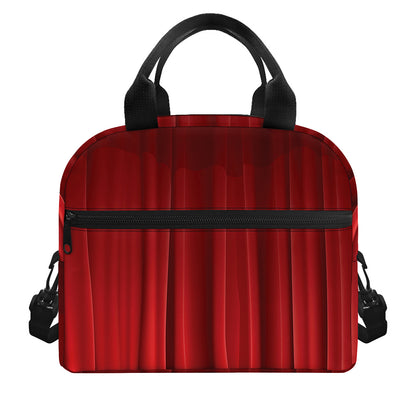 Red Curtain Theater Print Insulated Lunch Bag