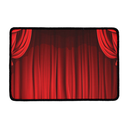 Red Curtain Theater Print Kitchen Mat