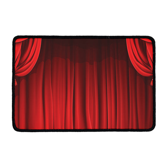 Red Curtain Theater Print Kitchen Mat