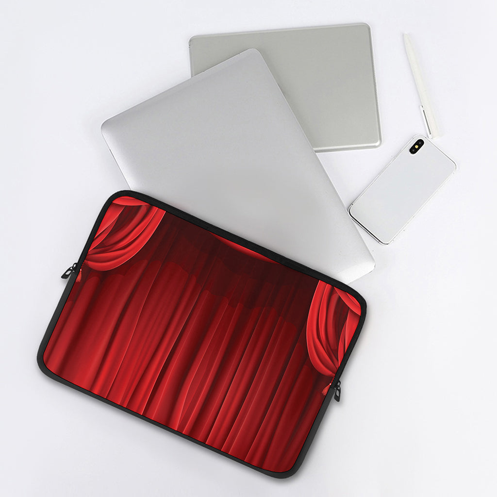 Red Curtain Theater Print Laptop Sleeve