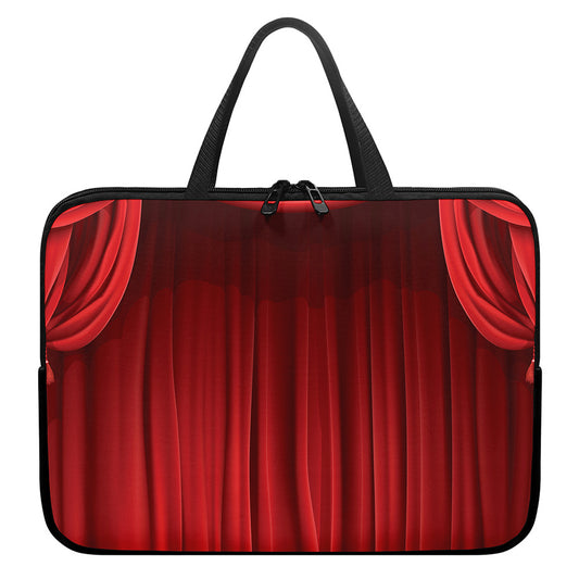 Red Curtain Theater Print Laptop Sleeve With Handle