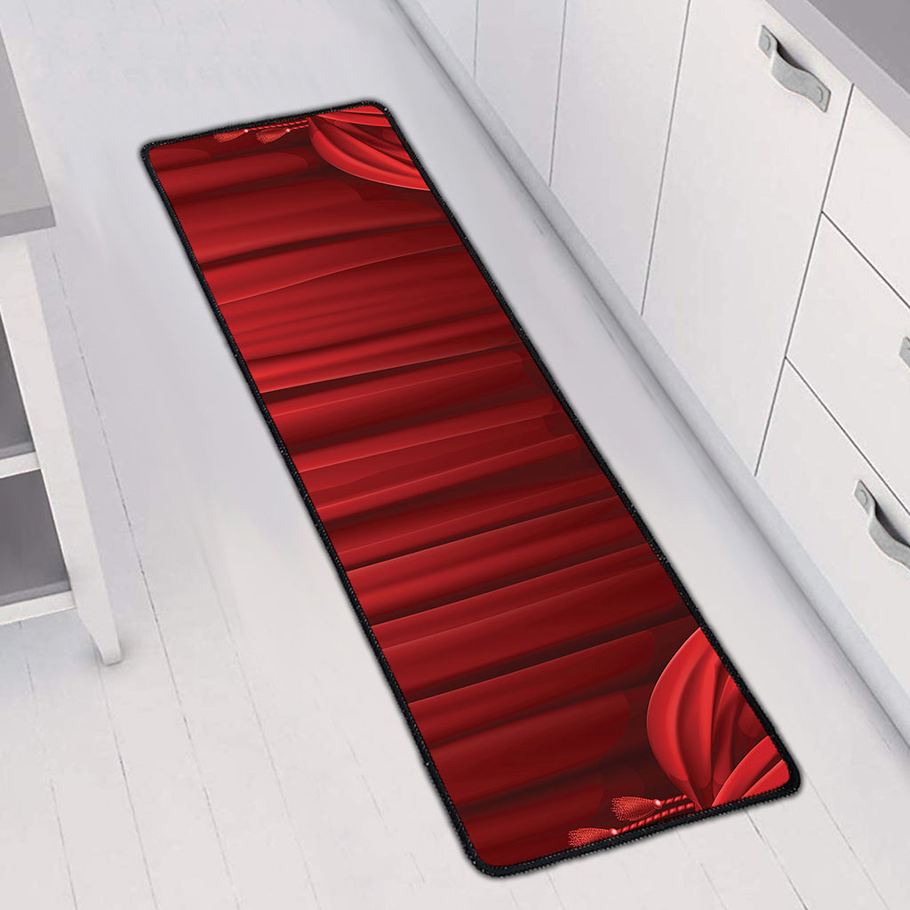 Red Curtain Theater Print Long Kitchen Mat
