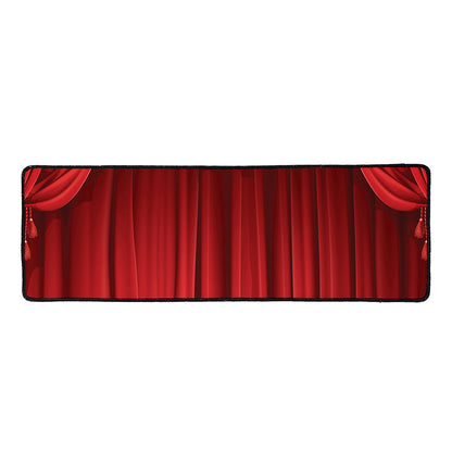 Red Curtain Theater Print Long Kitchen Mat