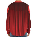Red Curtain Theater Print Long Sleeve Baseball Jersey