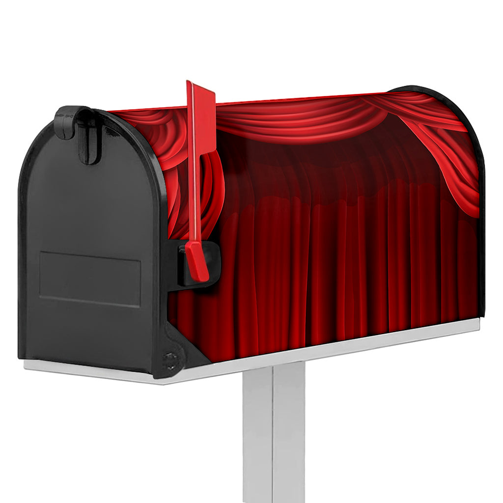 Red Curtain Theater Print Mailbox Cover