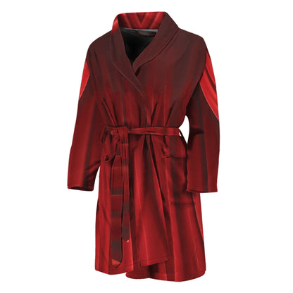 Red Curtain Theater Print Men's Bathrobe