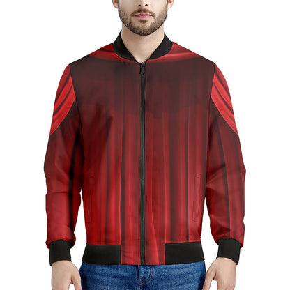 Red Curtain Theater Print Men's Bomber Jacket