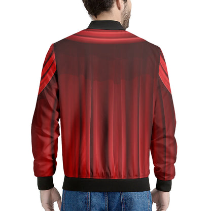 Red Curtain Theater Print Men's Bomber Jacket