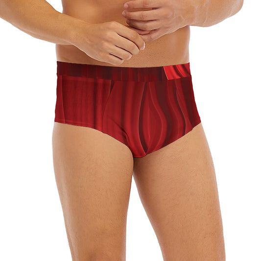 Red Curtain Theater Print Men's Briefs
