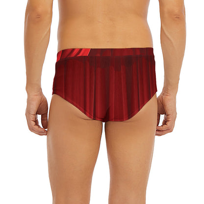 Red Curtain Theater Print Men's Briefs