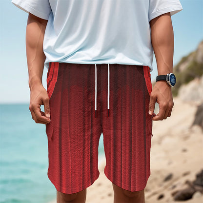 Red Curtain Theater Print Men's Cargo Shorts