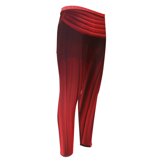 Red Curtain Theater Print Men's Compression Pants