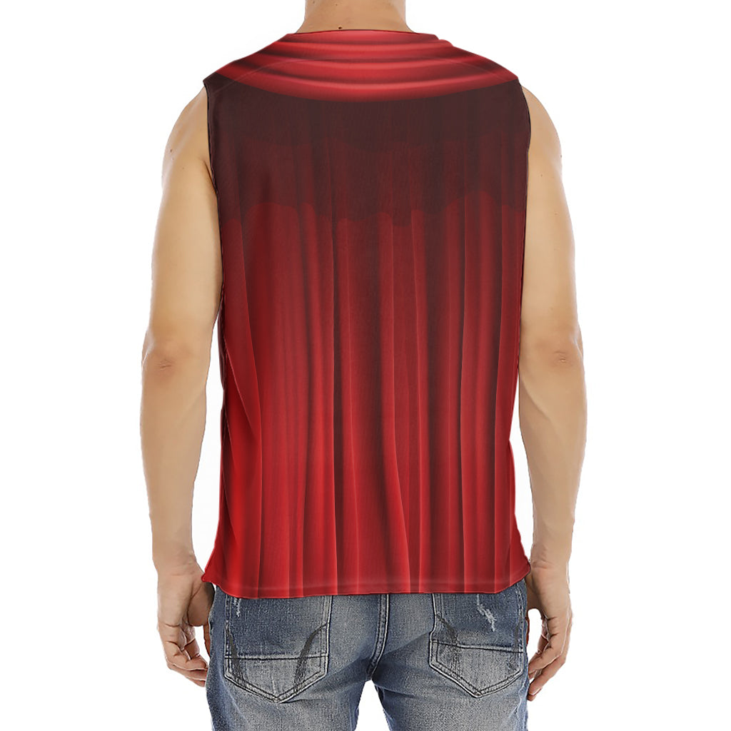 Red Curtain Theater Print Men's Fitness Tank Top