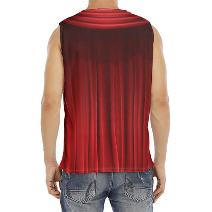 Red Curtain Theater Print Men's Fitness Tank Top