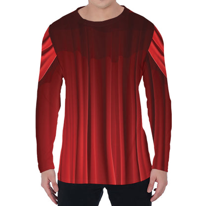 Red Curtain Theater Print Men's Long Sleeve T-Shirt
