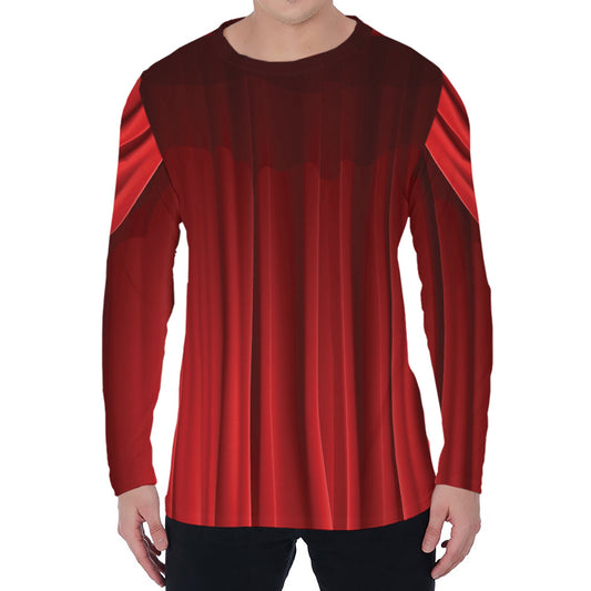 Red Curtain Theater Print Men's Long Sleeve T-Shirt