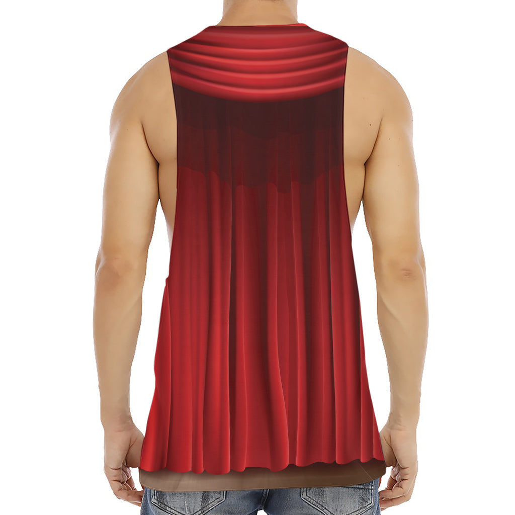 Red Curtain Theater Print Men's Muscle Tank Top