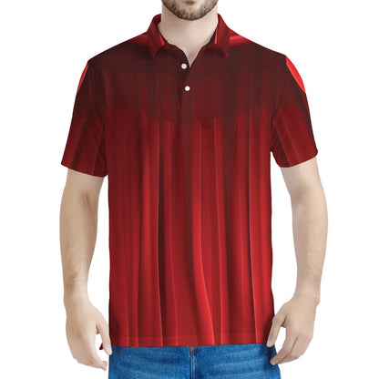 Red Curtain Theater Print Men's Polo Shirt