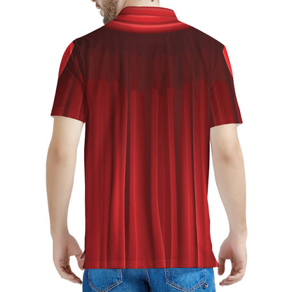 Red Curtain Theater Print Men's Polo Shirt
