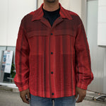 Red Curtain Theater Print Men's Shirt Jacket