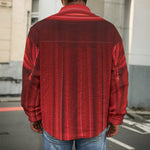 Red Curtain Theater Print Men's Shirt Jacket