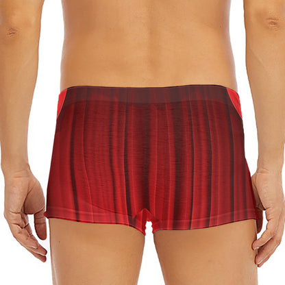 Red Curtain Theater Print Men's Short Boxer Briefs