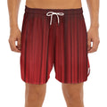 Red Curtain Theater Print Men's Split Running Shorts