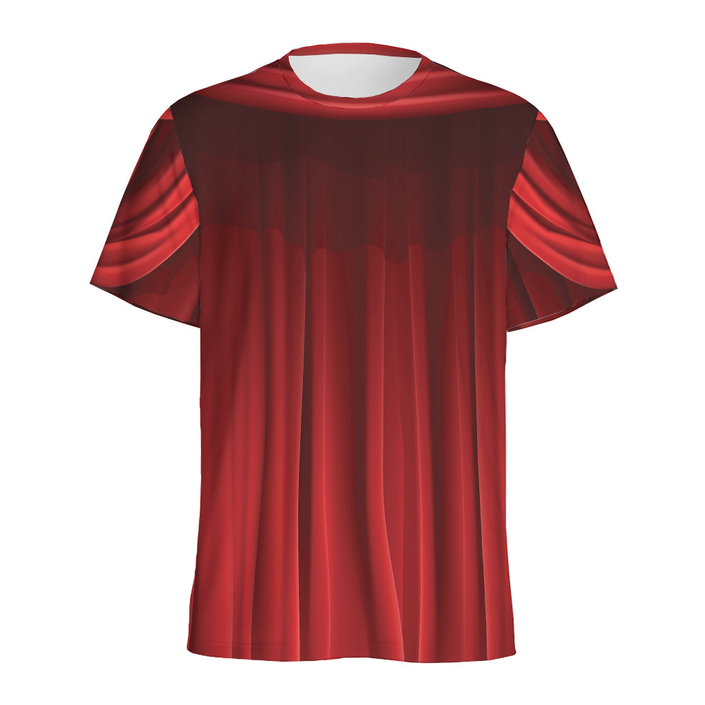 Red Curtain Theater Print Men's Sports T-Shirt