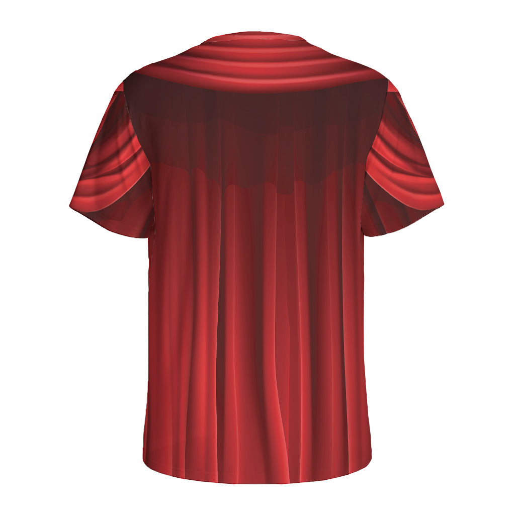 Red Curtain Theater Print Men's Sports T-Shirt