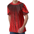 Red Curtain Theater Print Men's Velvet T-Shirt