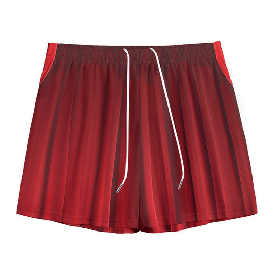 Red Curtain Theater Print Mesh Shorts