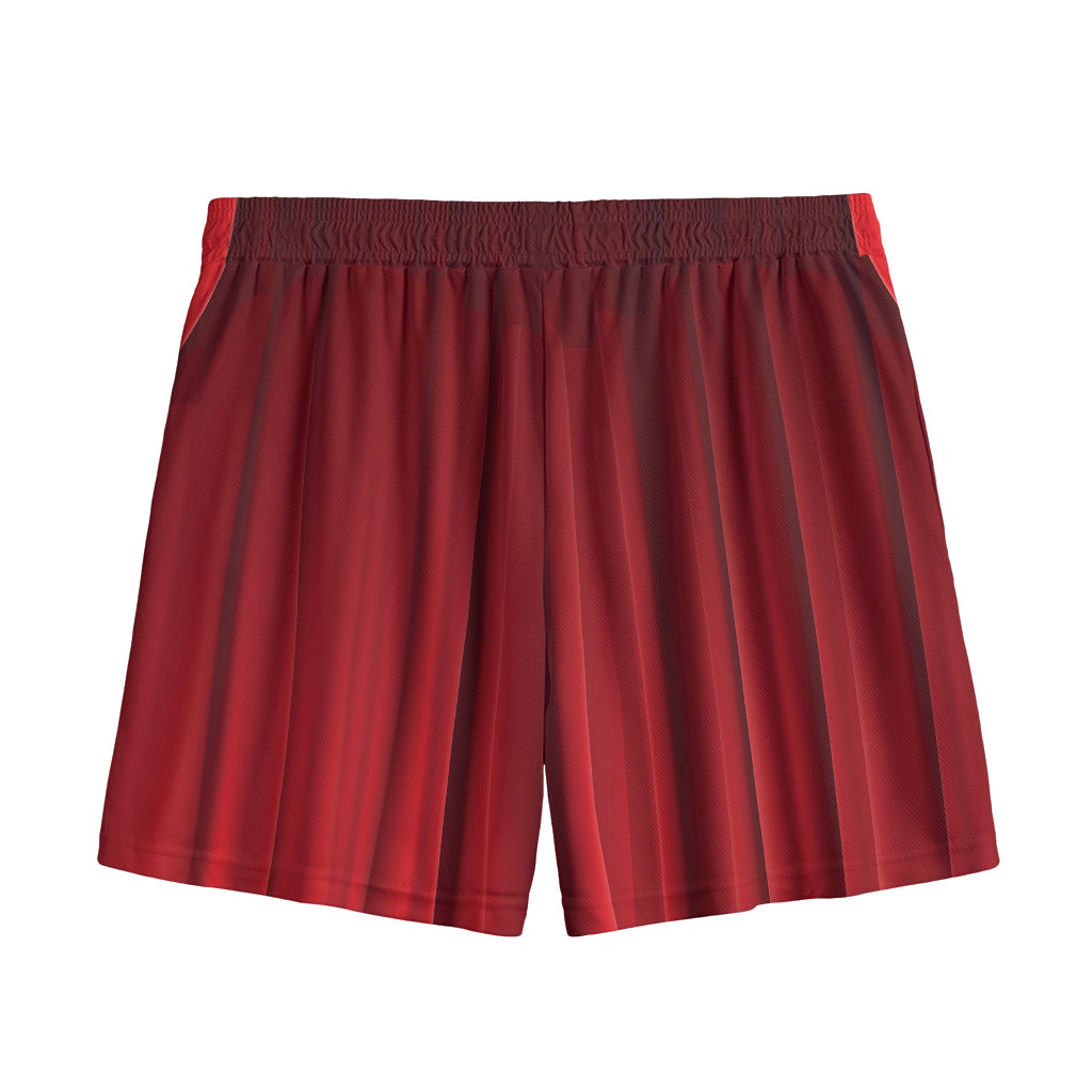 Red Curtain Theater Print Mesh Shorts
