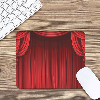 Red Curtain Theater Print Mouse Pad