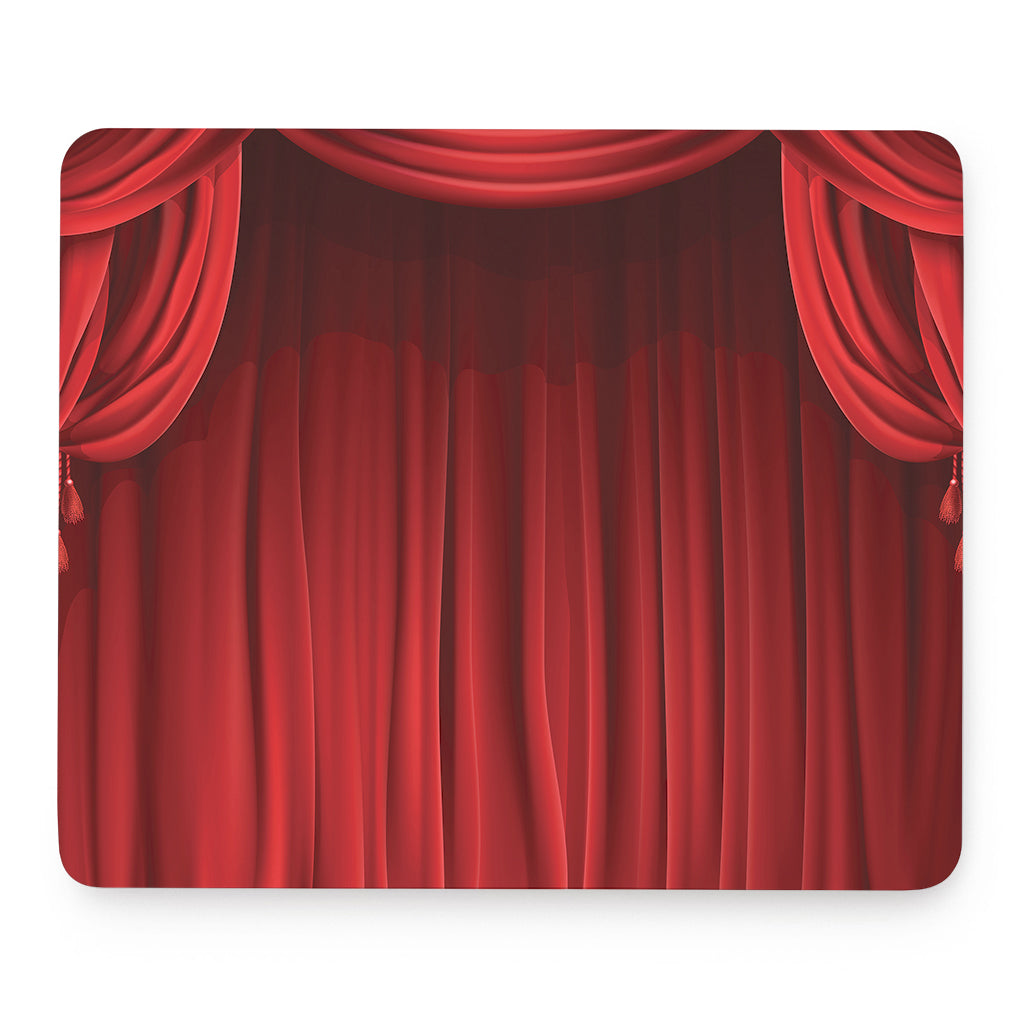 Red Curtain Theater Print Mouse Pad