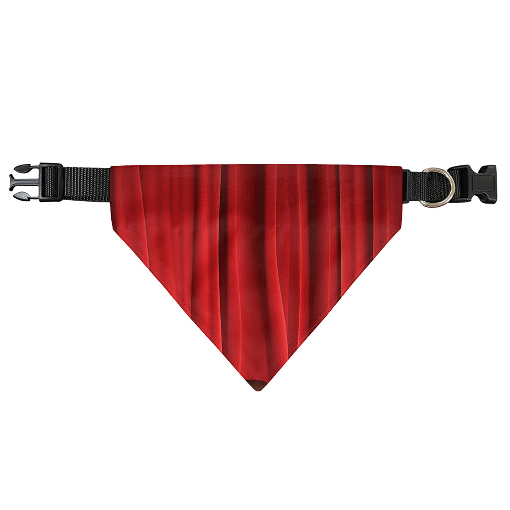 Red Curtain Theater Print Over The Collar Dog Bandana