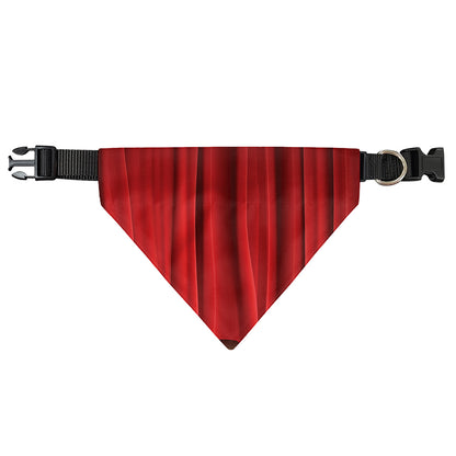Red Curtain Theater Print Over The Collar Dog Bandana