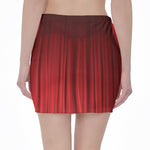 Red Curtain Theater Print Pencil Mini Skirt