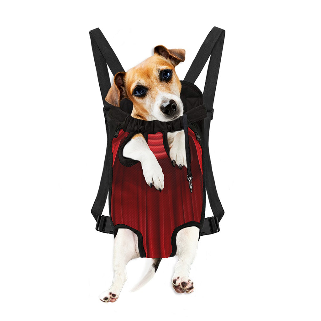 Red Curtain Theater Print Pet Carrier Backpack